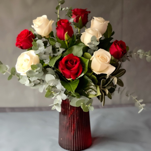 Pretty Roses In A Vase