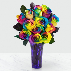 Rainbow Roses Bouquet