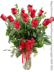Dozen Red Valentines Rose