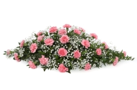 Pink Carnation Coffin