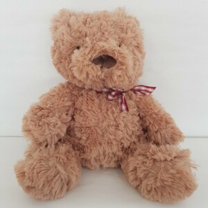 Large Brown Bear With Gingam Bow Tie