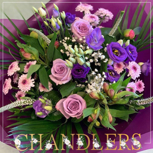 Lilac and Purple Handtied In Water