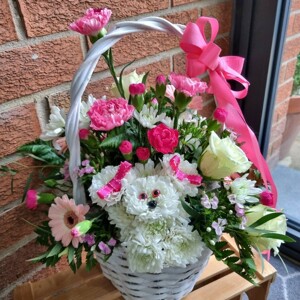 Dog Flower Basket