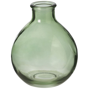Green glass bud vase