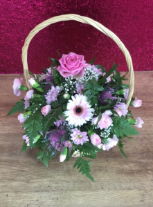 Basket In Pinks
