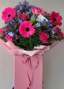 Blue And Pink Flowers