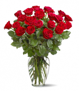 24 Red Roses Vased #TF312