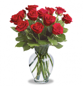 One Dozen Roses Vased #TFDRV