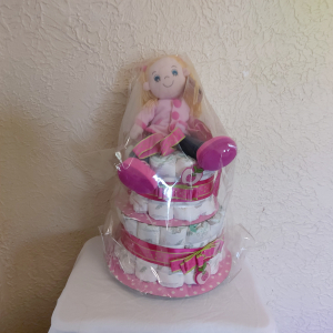 Pink Nappy Cake