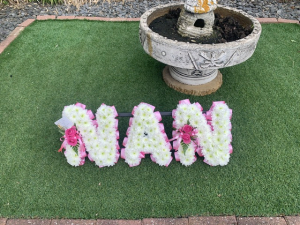 Nan Funeral Lettering.