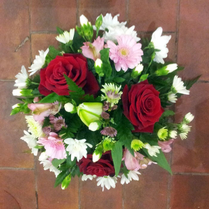 Red Rose And Pink Posy