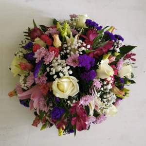 Pink, Purple & White Posy