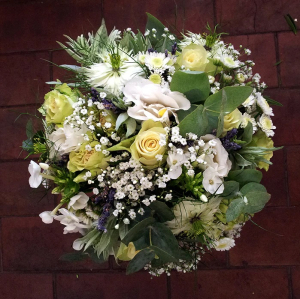 Green And Cream Posy