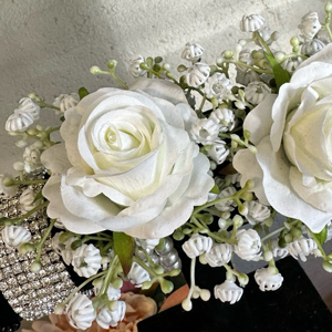 White Artificial Wrist Corsage 