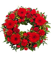 Red Open Wreath