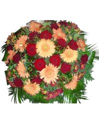 Funeral Wreath In Orange