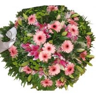 Funeral Wreath In Pink