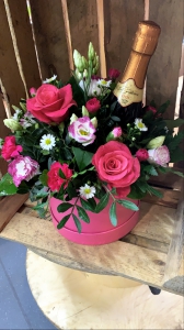 Pink Floral Prosecco Box