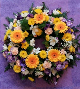Yellow And Blue Wreath
