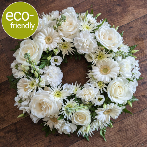 Eco-Funeral Wreath Ivory