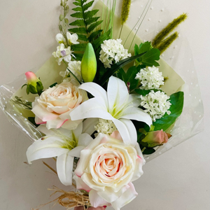 Artificial Lily & Rose Bouquet