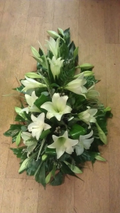 White Lily Funeral Spray