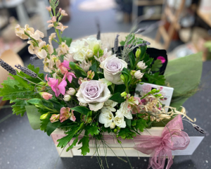 Crate Of Blooms And Chocolates
