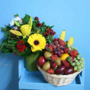 Fruit Box And Flowers