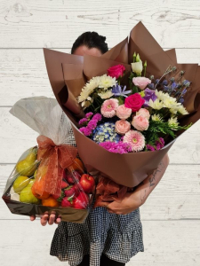 Fruit Box And Flowers