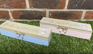 Baby Certificate Box