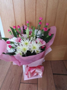 Pink & White Hand Tied