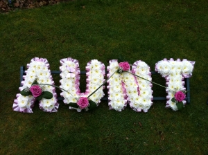 Funeral Lettering Aunt