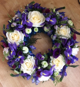 Purple & White Wreath