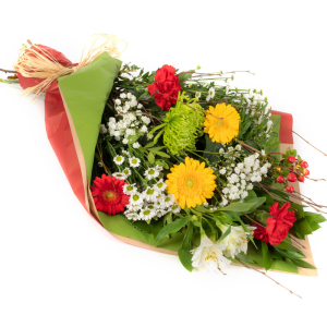  - A charming Christmas bouquet, simply wrapped and perfect for sharing festive cheer.
