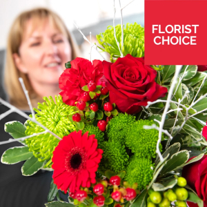  - A festive florist-designed bouquet made with the freshest Christmas blooms — unique, seasonal, and full of joy.
