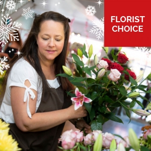  - Let the experts create a unique bouquet using the freshest festive beautiful blooms of the day, made especially for your loved one.

