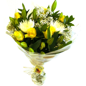 Yellow & White Handtied