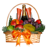 Fruits And Champagne Basket