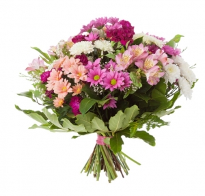  - Bouquet of mixed pink flowers
