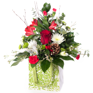  - A festive favourite with timeless appeal, Scarlet & Snow blends rich seasonal reds with crisp white tones and fresh greenery. Presented in a charming gift bag, this rustic yet elegant design captures the warmth and wonder of Christmas giving.
