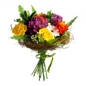  - Bouquet of mixed seasonal flowers
