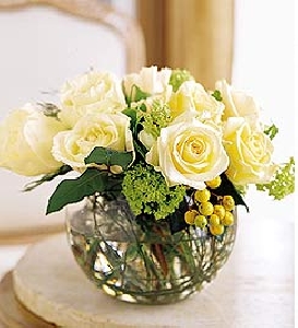 White Bowl Bouquet