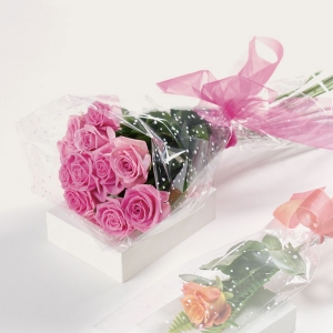 Wrapped Pink Roses